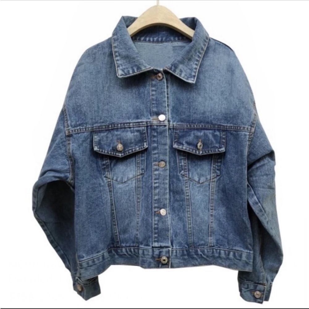 #253 CLOSEOUT FIRM 🌸NEW! Boho Denim Embroidery Hand Detailed Jacket - Picture 5 of 6